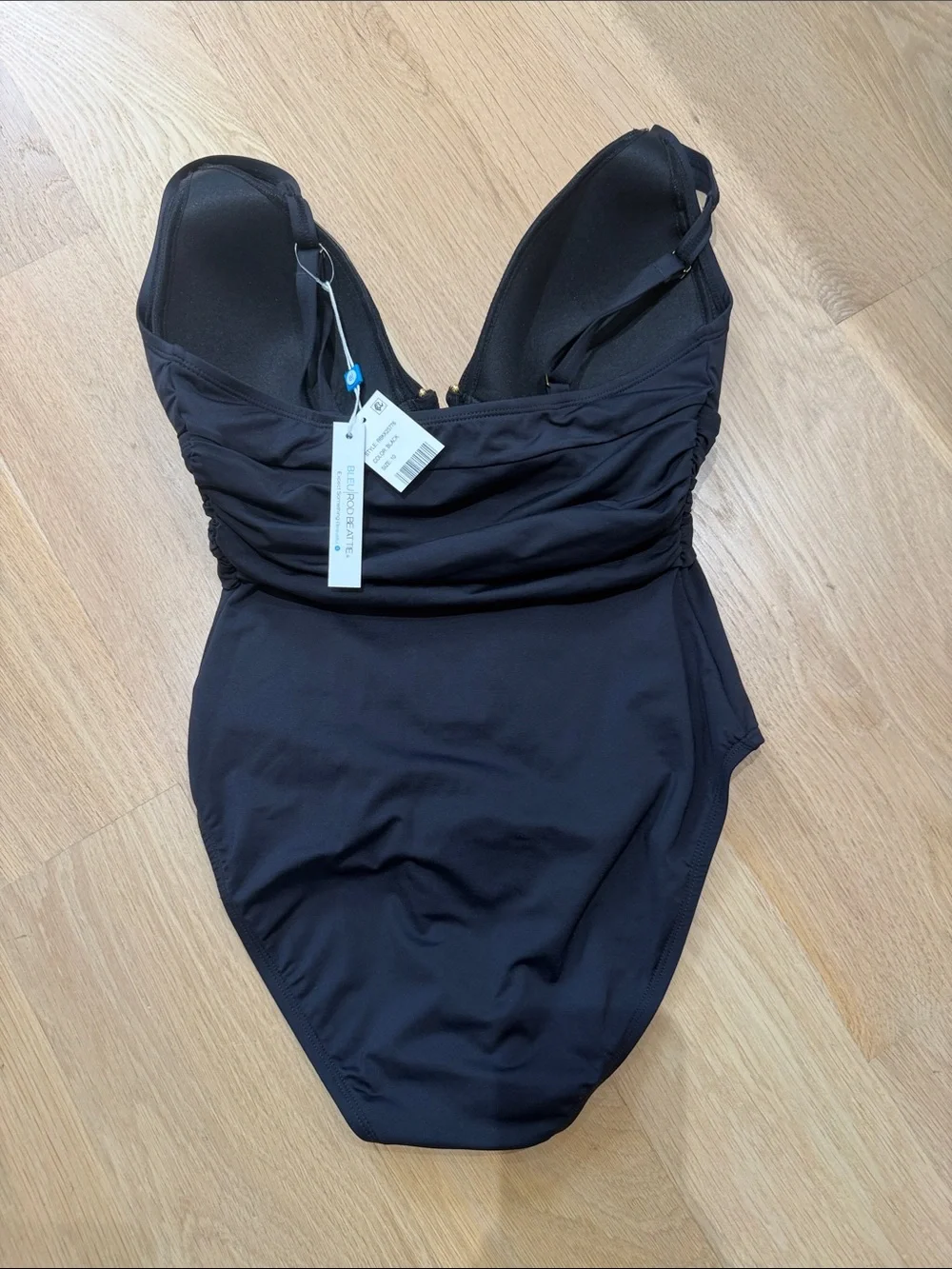 Bleu Rod Beattie Black Deep V One-Piece Swimsuit - Picture 6 of 7
